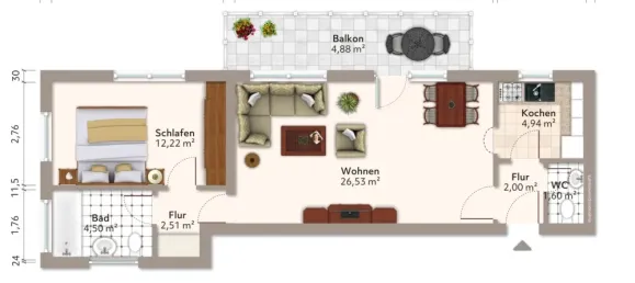 Apartamento de 1 dormitorio en Lindau, Germany No. 185617 13