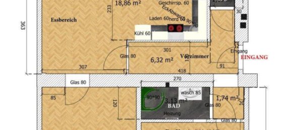 3 rooms Apartment in Hernals, Austria No. 120635 12