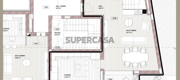 Квартира с 3 спальнями в Авейру, Португалия № 154593 11