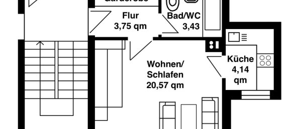 Квартира с 1 спальней в Мюнхен, Германия № 148028 7