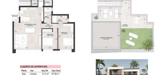 Вилла с 2 спальнями в Альхама-де-Мурсия, Испания № 6839 3