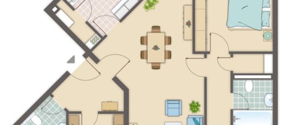 Квартира с 3 спальнями в Киль, Германия № 77328 14