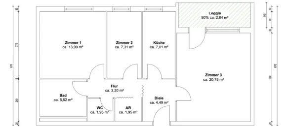 3 rooms Apartment in Westend, Germany No. 340406 12