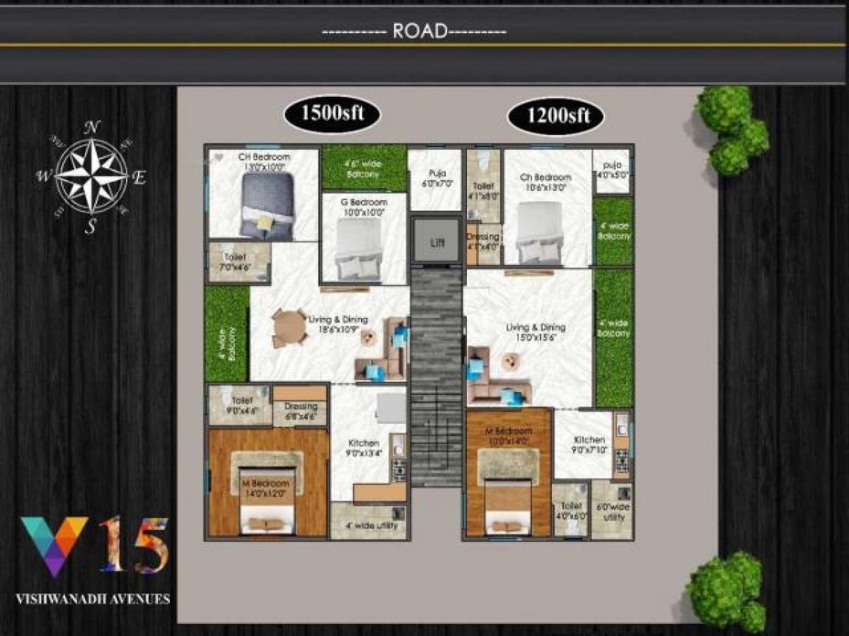 2 غرف نوم منزل في Visakhapatnam, India رقم 19801