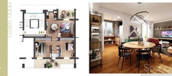 2-Zimmer Wohnung in Florence, Italy, Nr. 34701 8