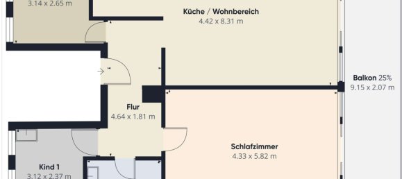 Квартира с 3 спальнями в Boblingen, Германия № 234700 16