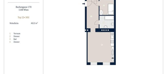 2-Zimmer Wohnung in Favoriten, Austria, Nr. 121983 12