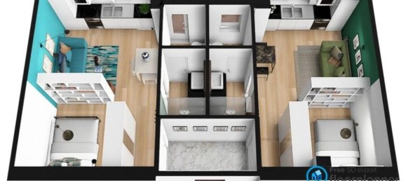 2-Zimmer Wohnung in Milan, Italy, Nr. 247531 12