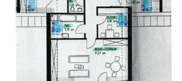 3غرفة شقة في Waldshut, Germany رقم 44960 17
