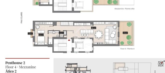 2 Schlafzimmer Penthouse in Eixample, Spain, Nr. 127785 37