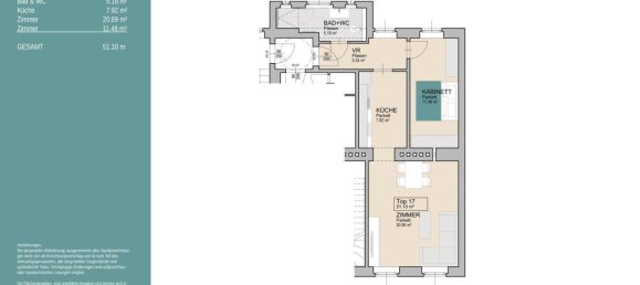 2 rooms Apartment in Brigittenau, Austria No. 42954 16