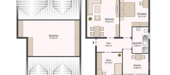 3 rooms Apartment in Saalekreis, Germany No. 258351 17