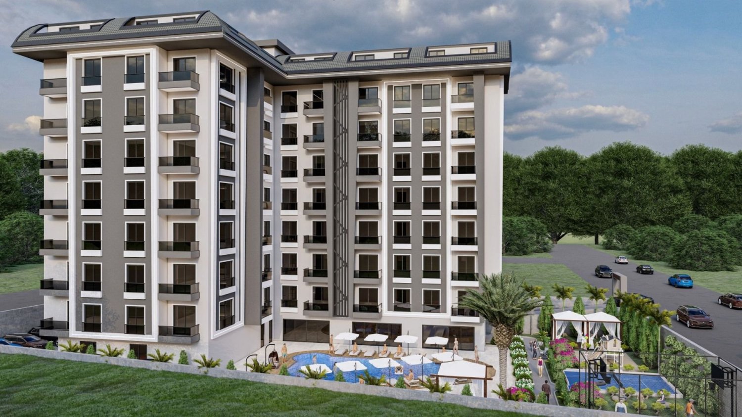 Квартира 1+1 в Авсаллар, Турция № 31574