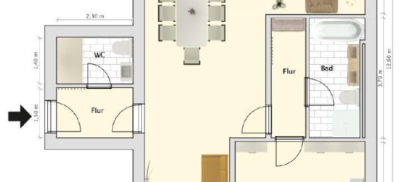 2 rooms Apartment in Wilhelmshaven, Germany No. 226137 12