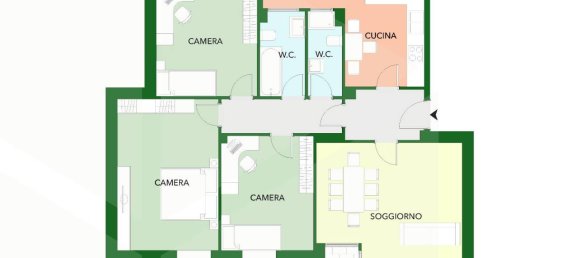 4 rooms Apartment in Matera, Italy No. 18768 7