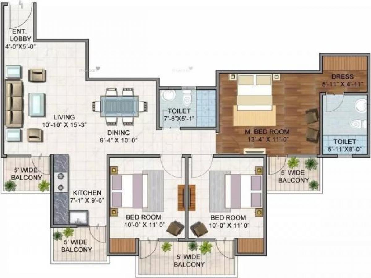 Casa de 3 dormitorios en Noida, India No. 67687