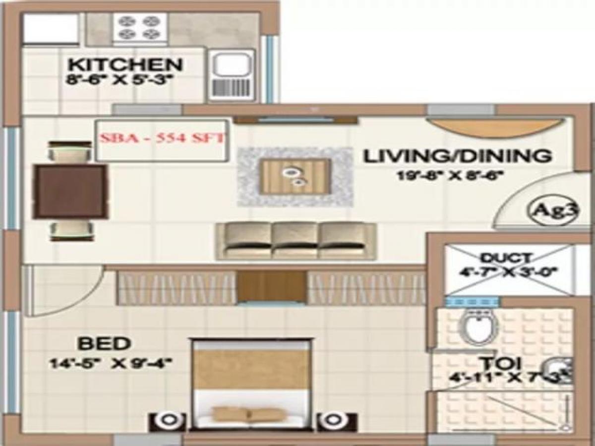 Студия в Бангалор, Индия № 43090