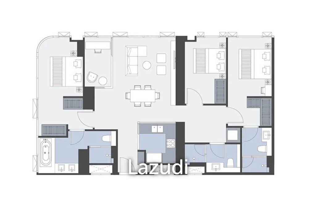 3 Schlafzimmer Eigentumswohnung in Bangkok, Thailand, Nr. 21467