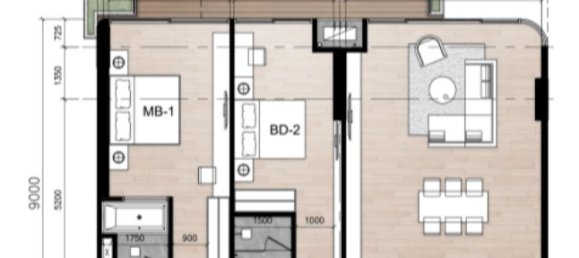 Кондоминиум  с 2 спальнями в Highland Park Condominium Bangtao Beach, Пхукет, Таиланд № 30548 9