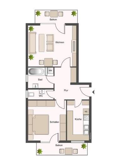 Apartamento de 2 divisões em Karlsruhe, Germany N.º 293514