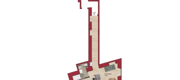 2 rooms Apartment in Rome, Italy No. 200910 5