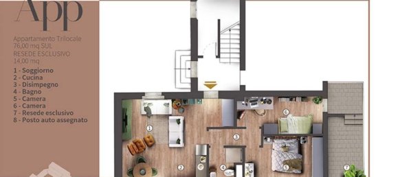 3-Zimmer Wohnung in Campi Bisenzio, Italy, Nr. 10784 8