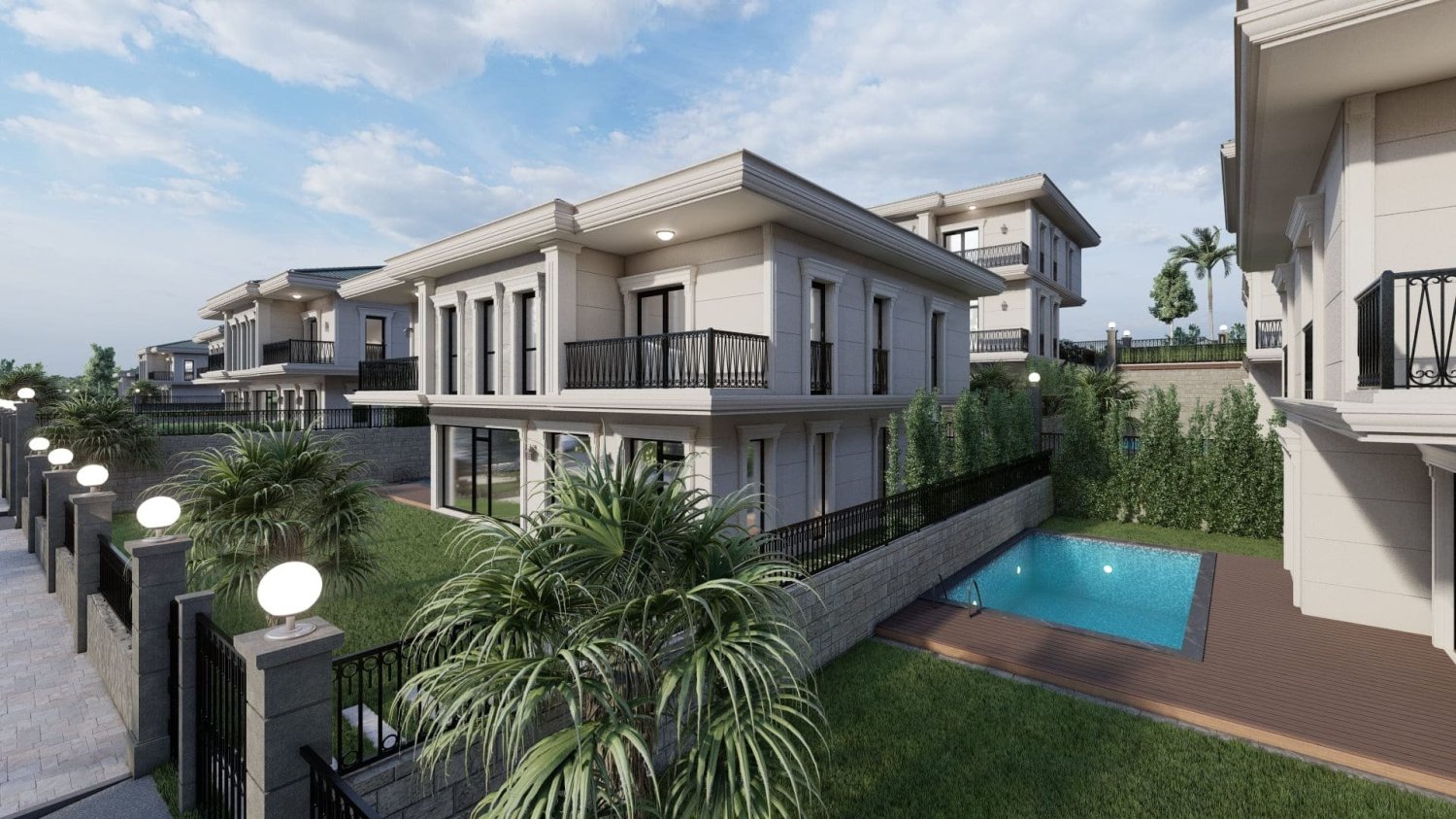 فيلا 6+2 في Sea Palm Villas, Bueyuekcekmece, Turkey رقم 37147