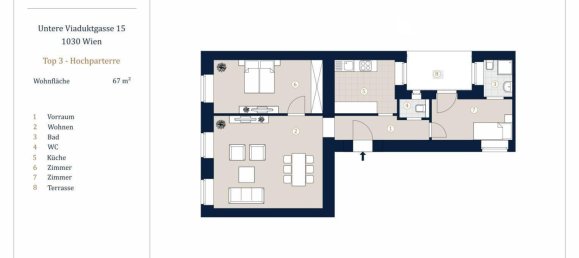 3 rooms Apartment in Vienna, Austria No. 131227 4