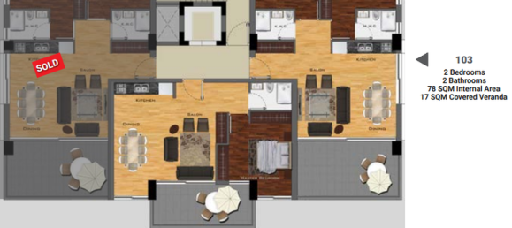 Ático de 3 dormitorios en Limassol, Cyprus No. 8505 2