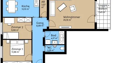 Apartamento de 3 divisões em Anthering, Austria N.º 56937