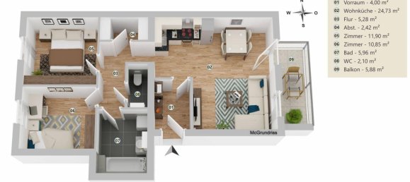 3-Zimmer Wohnung in Linz, Austria, Nr. 27205 16