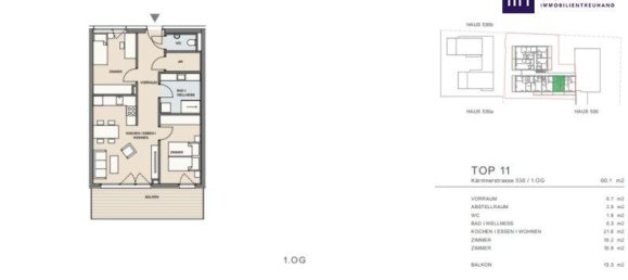 3-salle Appartement à Seiersberg-Pirka, Austria No. 229785 7