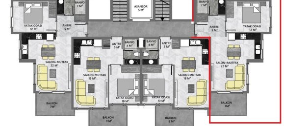 2-Zimmer Wohnung in Kargicak, Turkey, Nr. 9969 13