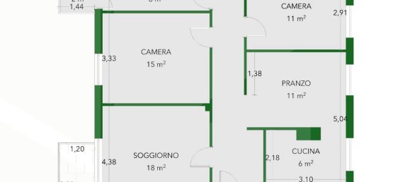 Квартира с 4 комнатами в Бари, Италия № 20013 9