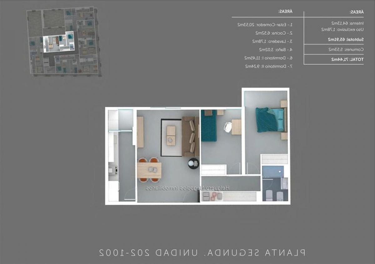 2 bedrooms Apartment in Montevideo, Uruguay No. 1947