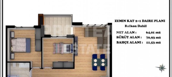 2 rooms Apartment in Altintash, Turkey No. 34160 2
