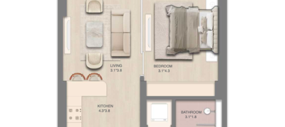 Студия в Рас-эль-Хайма, ОАЭ № 121126 10