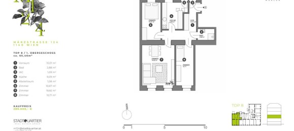 Квартира с 3 комнатами в Пенцинг, Австрия № 206429 14