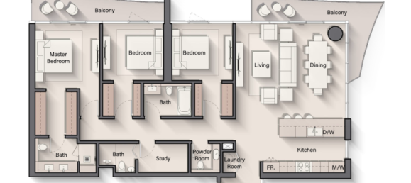 Studio à Al Marjan Island, UAE No. 121257 10