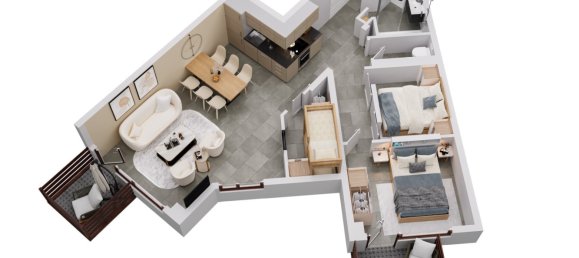 2 Schlafzimmer Wohnung in Tignes, France, Nr. 1289 8