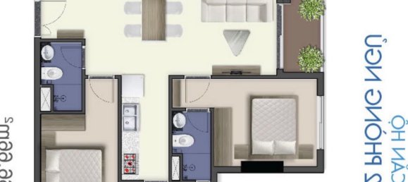 Квартира с 1 спальней в Район 7, Вьетнам № 16158 8