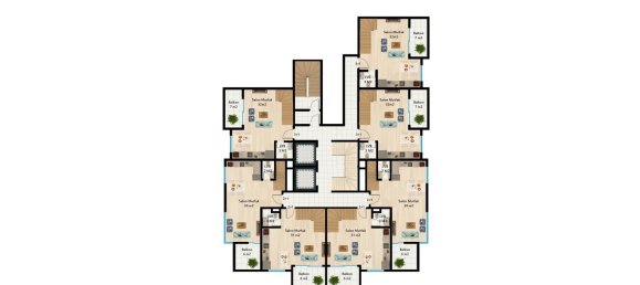 Apartamento de 2 divisões em Mahmutlar, Turkey N.º 29838 24