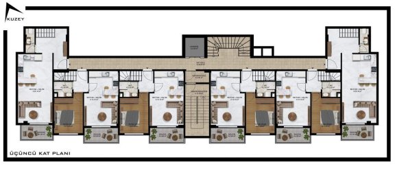 Penthouse de 2 divisões em Demirtas, Turkey N.º 9770 22