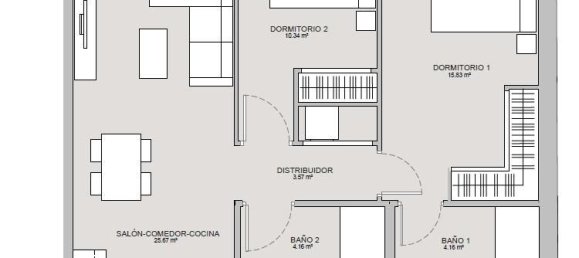 2 dormitorios apartamento en venta en Valencia, València, Comunidad Valenciana, Spain № 365811 7