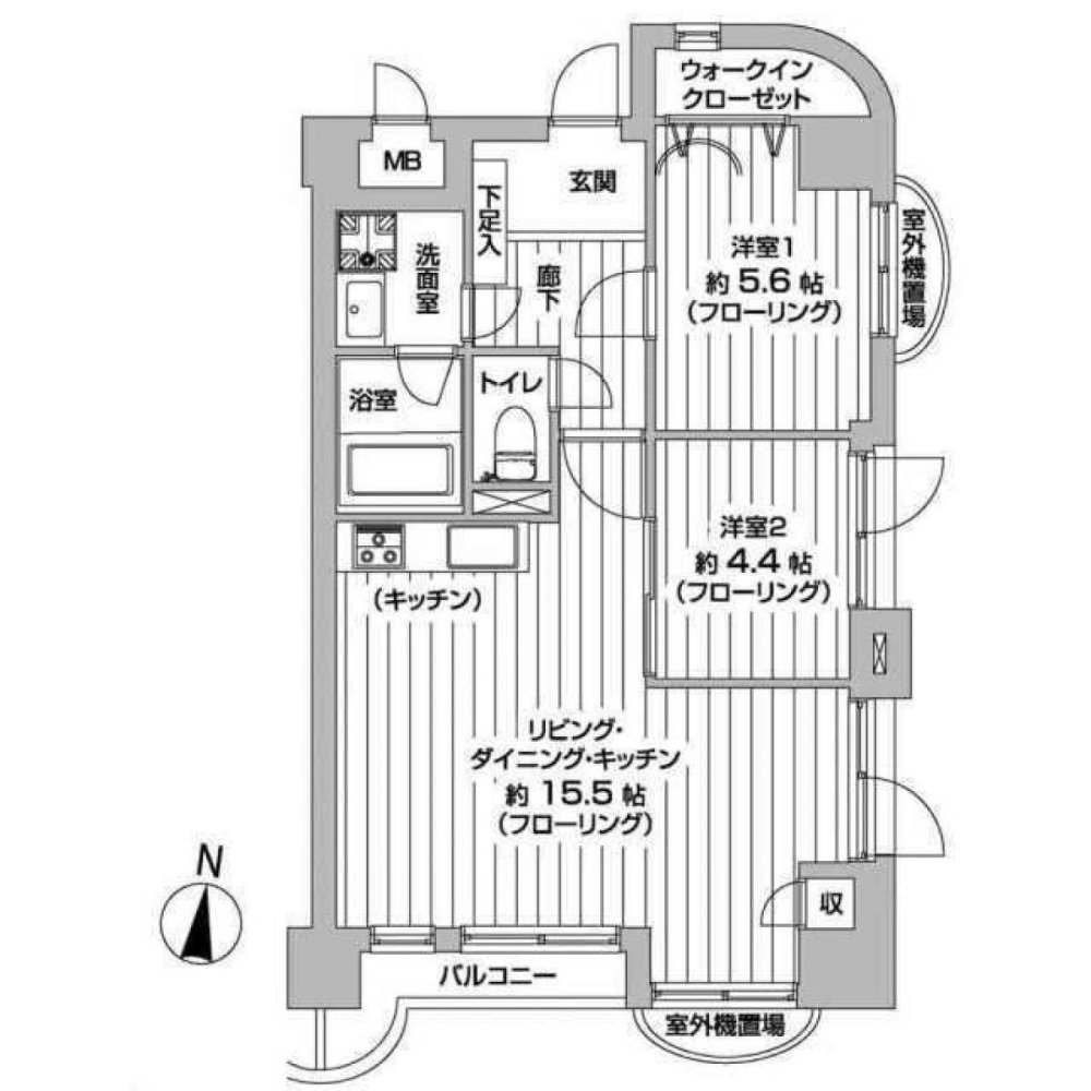 2 Schlafzimmer Wohnung in Hyogo, Japan, Nr. 3479