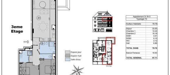 2 غرف نوم شقة في Le Touquet-Paris-Plage, France رقم 74732 3