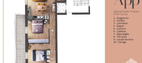 3 rooms Apartment in Campi Bisenzio, Italy No. 9897 9