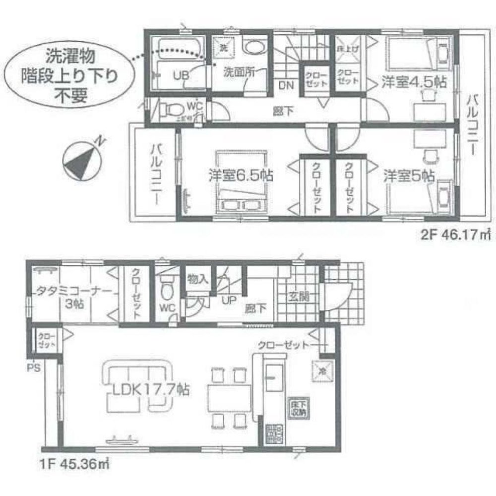 3 غرف نوم منزل في Saitama, Japan رقم 6932