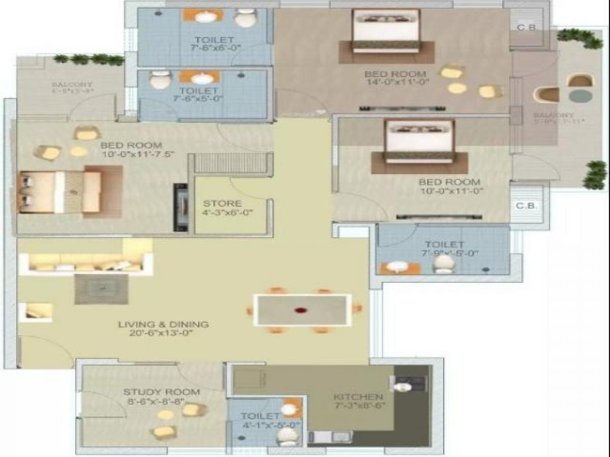 3 bedrooms House in Noida, India No. 67082