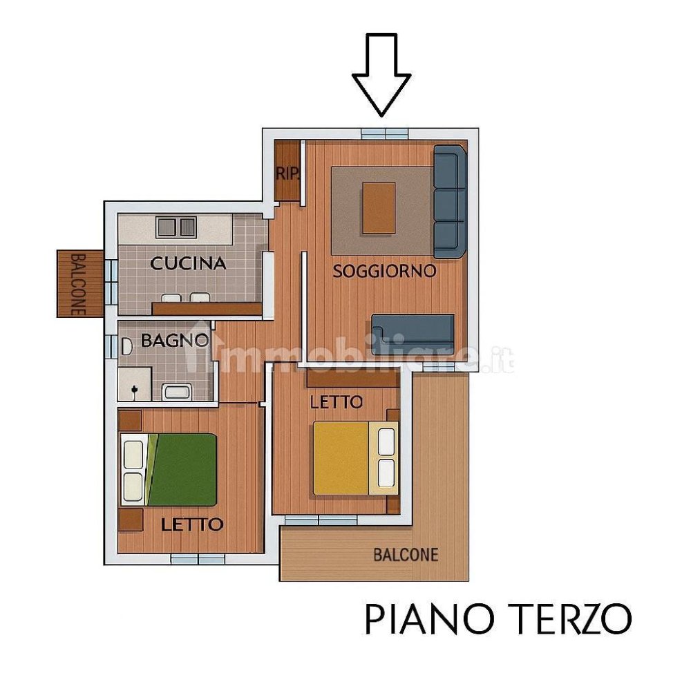 Apartamento T2 em Cento, Italy N.º 351909